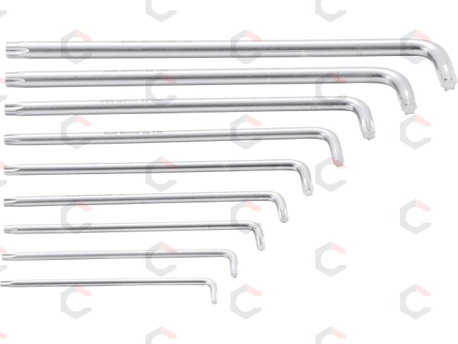 L tipo raktų rinkinys | labai ilgi | T-Star (Torx) T10 - T50 | 9 vnt. (793) 5