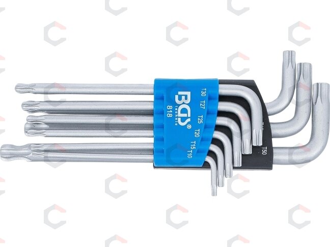 L tipo raktų rinkinys | šarnyriniai | T-Star (Torx) T10 - T50 | 9 vnt. (818) 2 L tipo raktų rinkinys | šarnyriniai | T-Star (Torx) T10 - T50 | 9 vnt. (818) 2