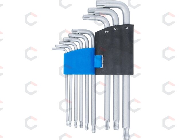 L tipo raktų rinkinys | šarnyriniai | T-Star (Torx) T10 - T50 | 9 vnt. (818) 3 L tipo raktų rinkinys | šarnyriniai | T-Star (Torx) T10 - T50 | 9 vnt. (818) 3