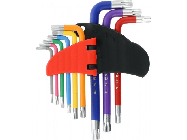 Trumpų L tipo TORX TR raktų su skyle rinkinys T10–T50, 9 vnt. YATO (YT-05637) 2 Trumpų L tipo TORX TR raktų su skyle rinkinys T10–T50, 9 vnt. YATO (YT-05637) 2