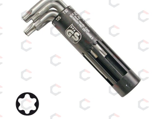 L tipo raktų rinkinys | T-Star su skylutėm (Torx) T10 - T50 | 8 vnt. (804) 1 L tipo raktų rinkinys | T-Star su skylutėm (Torx) T10 - T50 | 8 vnt. (804) 1