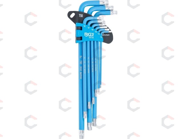 L tipo raktų rinkinys | T-Star (Torx) / T-Star su skyle (Torx) T10 - T50 | 9 vnt. (35105) 1 L tipo raktų rinkinys | T-Star (Torx) / T-Star su skyle (Torx) T10 - T50 | 9 vnt. (35105) 1