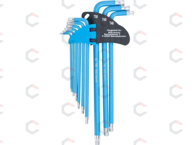 L tipo raktų rinkinys | T-Star (Torx) / T-Star su skyle (Torx) T10 - T50 | 9 vnt. (35105) 2 L tipo raktų rinkinys | T-Star (Torx) / T-Star su skyle (Torx) T10 - T50 | 9 vnt. (35105) 2