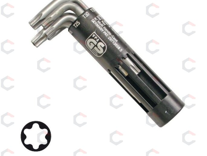 L tipo raktų rinkinys | T-Star su skylutėm (Torx) T10 - T50 | 8 vnt. (804) 1 L tipo raktų rinkinys | T-Star su skylutėm (Torx) T10 - T50 | 8 vnt. (804) 1