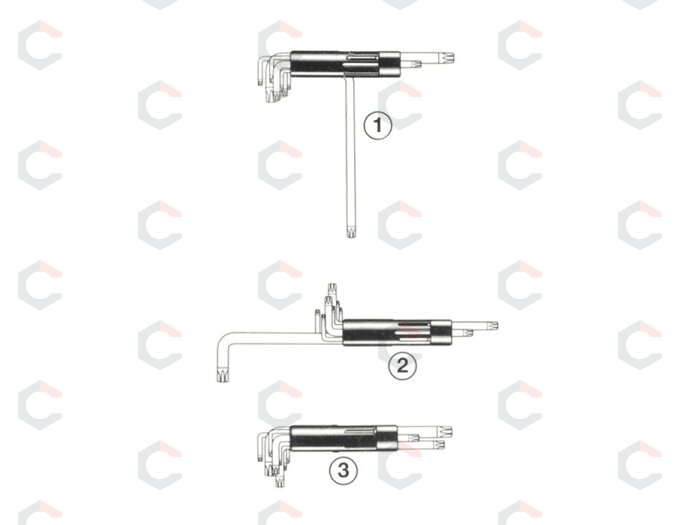 L tipo raktų rinkinys | T-Star su skylutėm (Torx) T10 - T50 | 8 vnt. (804) 2 L tipo raktų rinkinys | T-Star su skylutėm (Torx) T10 - T50 | 8 vnt. (804) 2