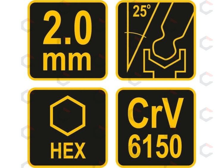 L tipo atsuktuvas HEX su rankena | šarnyrinis | 2 mm (56620) 3 L tipo atsuktuvas HEX su rankena | šarnyrinis | 2 mm (56620) 3