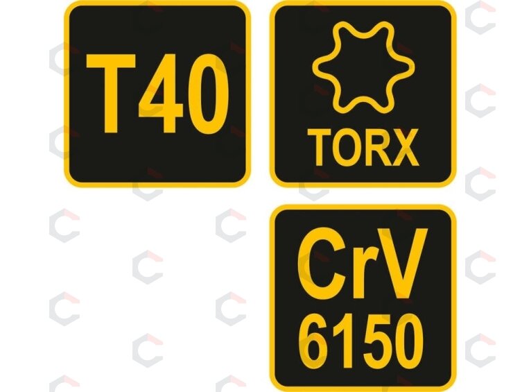 L tipo atsuktuvas su rankena | T-Star (Torx) | T40 (56636) 3