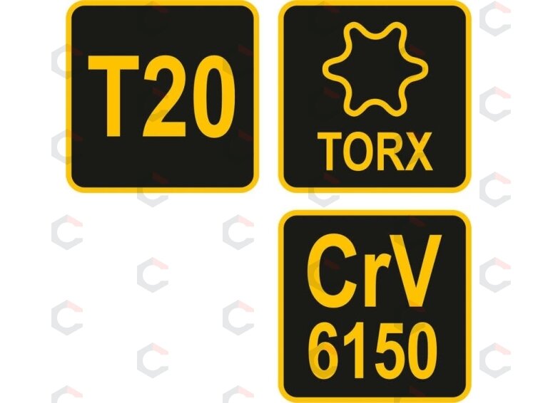 L tipo atsuktuvas su rankena | T-Star (Torx) | T20 (56632) 3