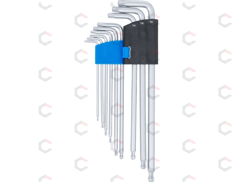 L tipo raktų rinkinys | ilgi | šarnyriniai | T-Star (Torx) T10 - T50 | 9 vnt. (819) 3 L tipo raktų rinkinys | ilgi | šarnyriniai | T-Star (Torx) T10 - T50 | 9 vnt. (819) 3