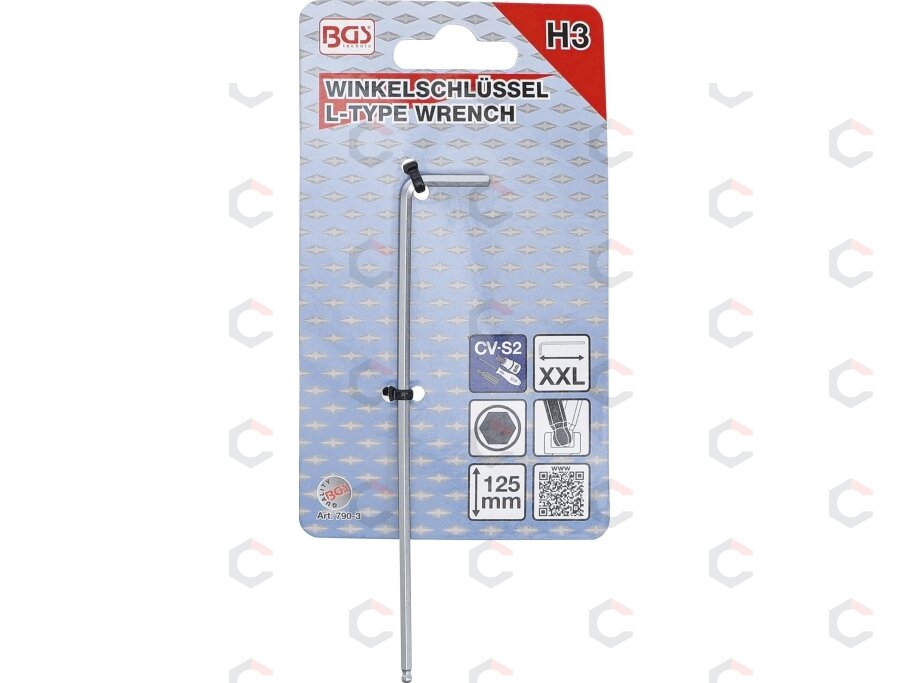 L tipo raktas | ilgiausias tipas | hex šešiakampis / hex šešiakampis su šarnyru | 3.0 mm (790-3) L tipo raktas | ilgiausias tipas | hex šešiakampis / hex šešiakampis su šarnyru | 3.0 mm (790-3)