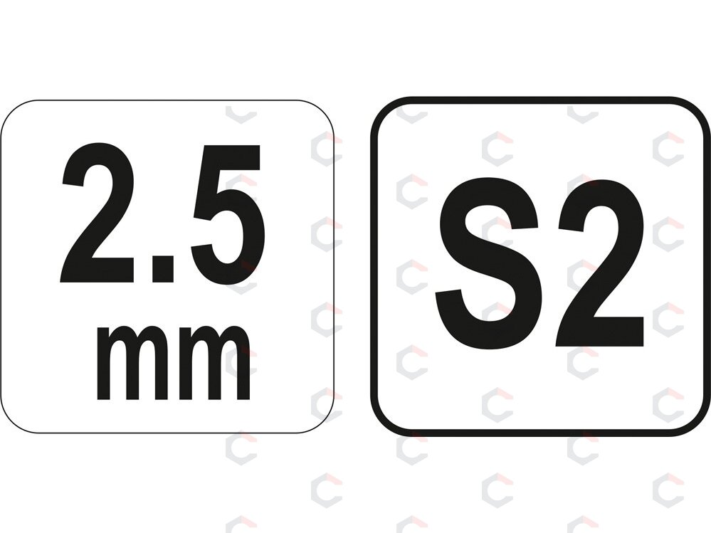 L tipo atsuktuvas HEX su rankena 2.5 mm (YT-05571) 2 L tipo atsuktuvas HEX su rankena 2.5 mm (YT-05571) 2