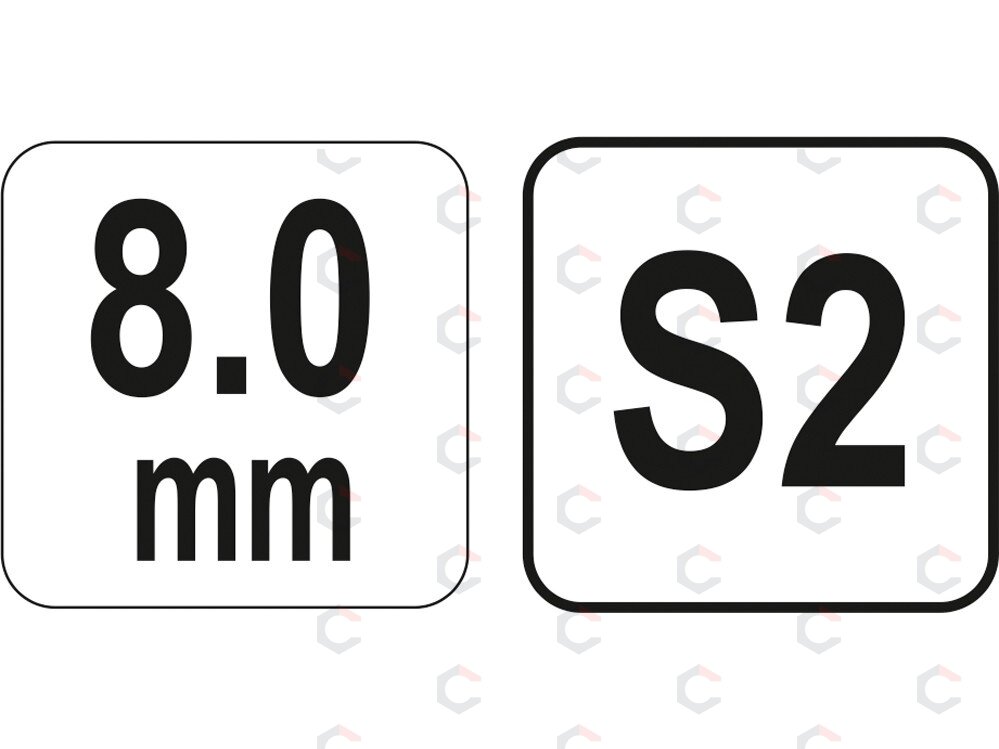 L tipo atsuktuvas HEX su rankena 8 mm (YT-05579) 2