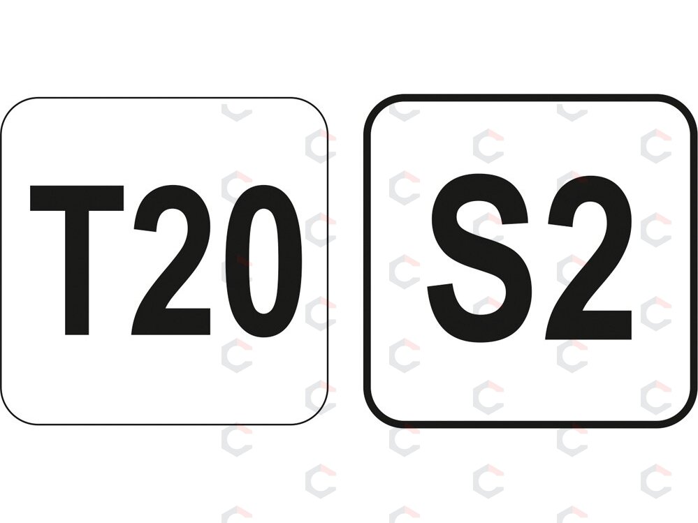 L tipo atsuktuvas TORX su rankena T20 (YT-05605) 2