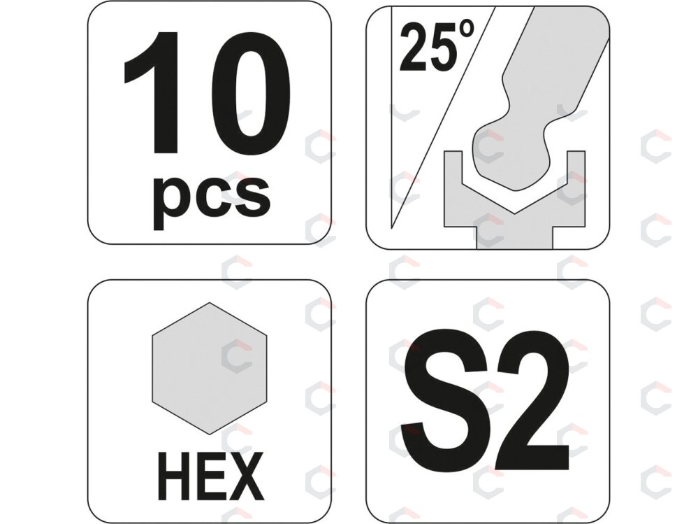 L tipo raktų rinkinys | ilgas tipas | S2 | hex šešiakampis su šarnyru 1,27 - 10 mm | 10 vnt. (YT-0561) 4 L tipo raktų rinkinys | ilgas tipas | S2 | hex šešiakampis su šarnyru 1,27 - 10 mm | 10 vnt. (YT-0561) 4