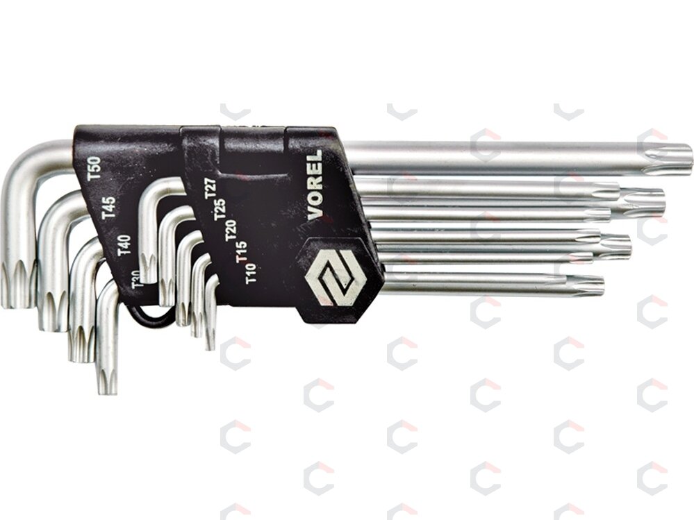 L tipo raktų rinkinys | ilgi | T-Star (Torx) T10-T50 | 9 vnt. (56478) L tipo raktų rinkinys | ilgi | T-Star (Torx) T10-T50 | 9 vnt. (56478)