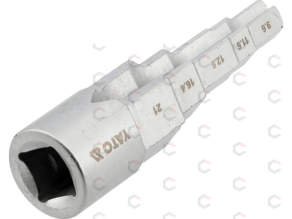 Laiptinis raktas su adapteriu | 12,7 mm (1/2") | 9,6–21 mm (YT-03319) 3 Laiptinis raktas su adapteriu | 12,7 mm (1/2") | 9,6–21 mm (YT-03319) 3