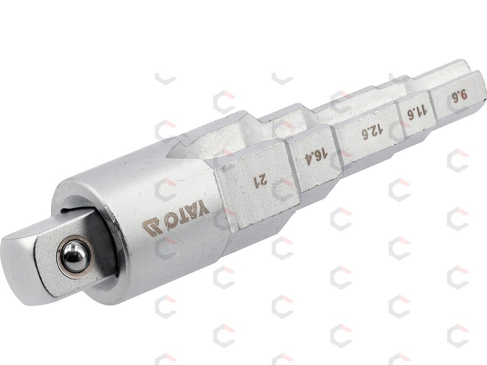 Laiptinis raktas su adapteriu | 12,7 mm (1/2") | 9,6–21 mm (YT-03319) 4 Laiptinis raktas su adapteriu | 12,7 mm (1/2") | 9,6–21 mm (YT-03319) 4