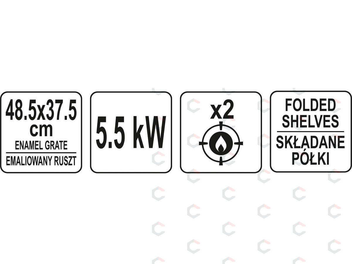 Lauko kepsninė / grilis | 2 degikliai | dujos | 5.5 kW (99644) 14 Lauko kepsninė / grilis | 2 degikliai | dujos | 5.5 kW (99644) 14