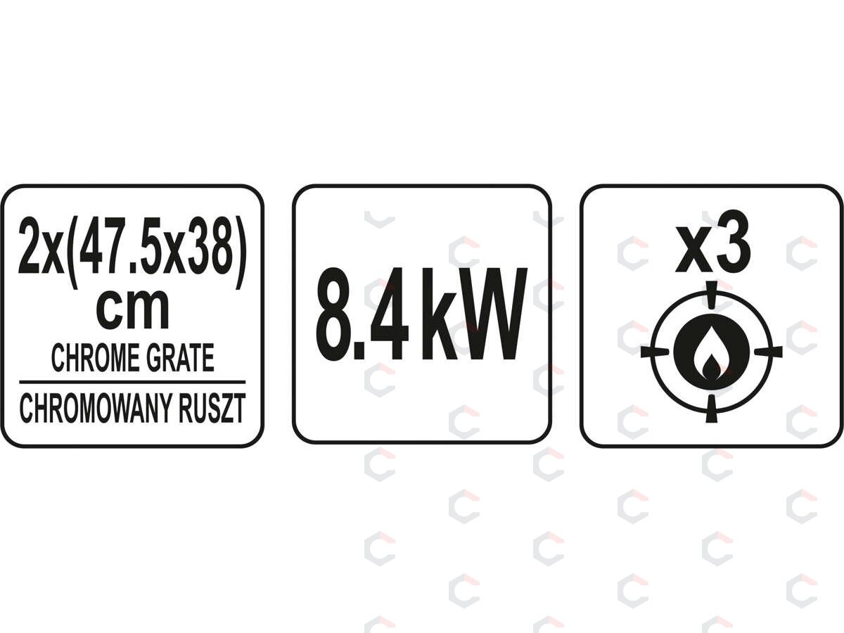 Lauko kepsninė / grilis 2 viename | anglis / dujos | 8,6KW (99649) 11 Lauko kepsninė / grilis 2 viename | anglis / dujos | 8,6KW (99649) 11