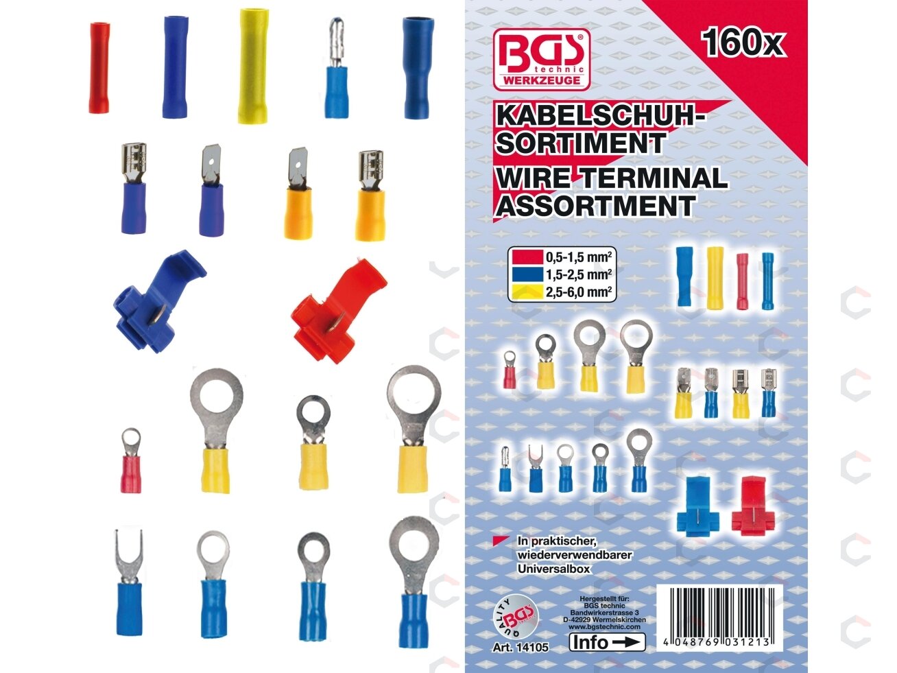 Laidų jungčių asortimentas | 160 vnt. (14105) 3 Laidų jungčių asortimentas | 160 vnt. (14105) 3