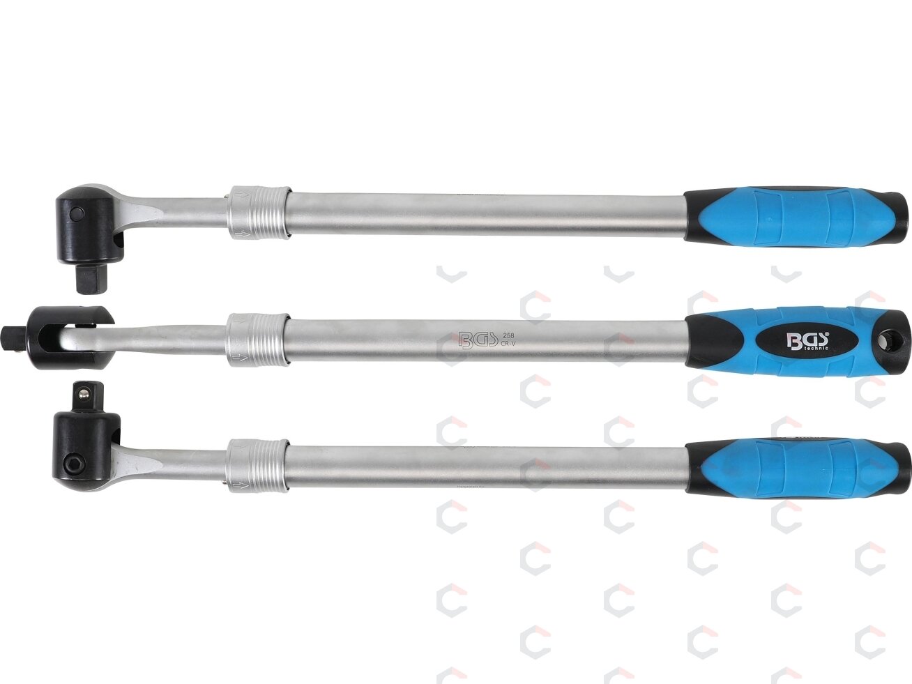 Lanksti rankena, ištraukiama | išorinis kvadratas 12,5 mm (1/2") | 450 - 600 mm (258) 3