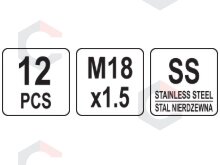 Lambda zondo sriegių remonto komplektas | 12 vnt. (YT-17562) 3 Lambda zondo sriegių remonto komplektas | 12 vnt. (YT-17562) 3