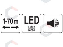 Lazerio imtuvas | žalias spindulys | 1-70 m (YT-30421) 8 Lazerio imtuvas | žalias spindulys | 1-70 m (YT-30421) 8