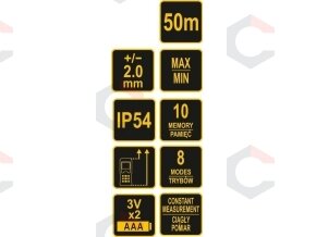 Lazerinis atstumo matuoklis | 0,2-50 m (81791) 5