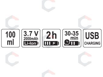 Langų valytuvas su purkštuvu | akumuliatorinis | 100 ml (67172) 8