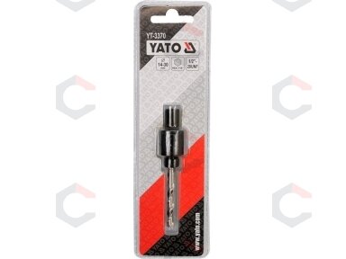 Laikiklis gręžimo karūnai 14-30 mm, 1/2", HEX antgalis (YT-3370) Laikiklis gręžimo karūnai 14-30 mm, 1/2", HEX antgalis (YT-3370)
