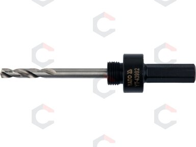 Laikiklis gręžimo karūnai TCT | 1/2"-20UNF | 10 mm Hex (YT-43992) Laikiklis gręžimo karūnai TCT | 1/2"-20UNF | 10 mm Hex (YT-43992)