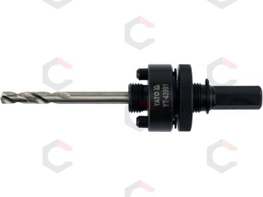 Laikiklis gręžimo karūnai TCT | 5/8"-18UNF | 10 mm Hex (YT-43991) Laikiklis gręžimo karūnai TCT | 5/8"-18UNF | 10 mm Hex (YT-43991)