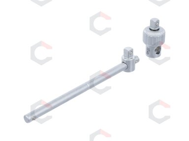 Slankiojanti rankena | 12,5 mm (1/2") | su terkšliniu adapteriu (71047) Slankiojanti rankena | 12,5 mm (1/2") | su terkšliniu adapteriu (71047)