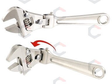 Lankstus reguliuojamas raktas | su terkšle | 200 mm (RW1202-8) Lankstus reguliuojamas raktas | su terkšle | 200 mm (RW1202-8)