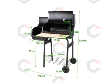Lauko kepsninė / grilis | su dangčiu ir grotelėmis | 60 cm (99513) Lauko kepsninė / grilis | su dangčiu ir grotelėmis | 60 cm (99513)