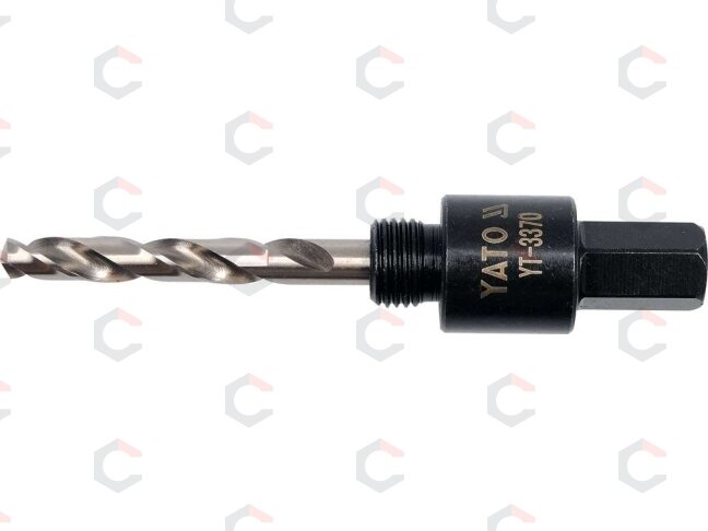 Laikiklis gręžimo karūnai 14-30 mm, 1/2", HEX antgalis (YT-3370) Laikiklis gręžimo karūnai 14-30 mm, 1/2", HEX antgalis (YT-3370)