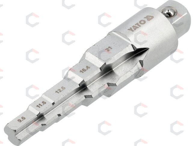 Laiptinis raktas su adapteriu | 12,7 mm (1/2") | 9,6–21 mm (YT-03319) 2 Laiptinis raktas su adapteriu | 12,7 mm (1/2") | 9,6–21 mm (YT-03319) 2