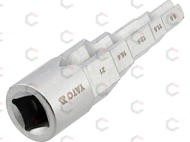 Laiptinis raktas su adapteriu | 12,7 mm (1/2") | 9,6–21 mm (YT-03319) 3 Laiptinis raktas su adapteriu | 12,7 mm (1/2") | 9,6–21 mm (YT-03319) 3