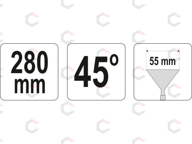 Lakštinio metalo lankstymo žnyplės | išlenktos 45° | 280 mm (YT-5416) 5