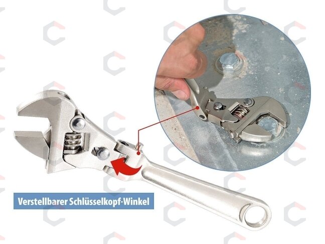 Lankstus reguliuojamas raktas | su terkšle | 250 mm (RW1202-10) 1 Lankstus reguliuojamas raktas | su terkšle | 250 mm (RW1202-10) 1