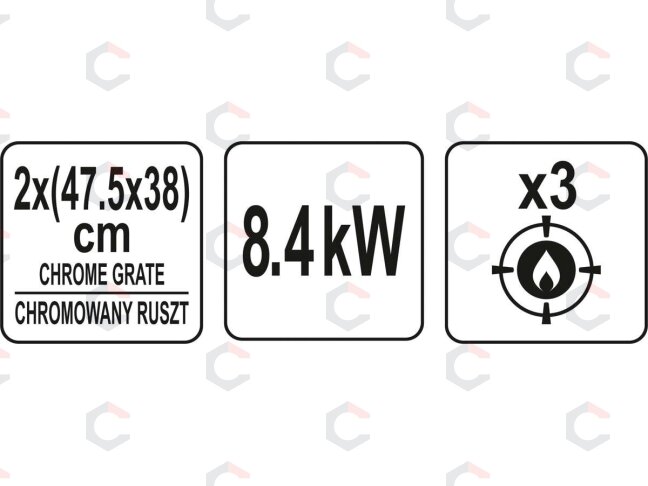 Lauko kepsninė / grilis 2 viename | anglis / dujos | 8,6KW (99649) 11 Lauko kepsninė / grilis 2 viename | anglis / dujos | 8,6KW (99649) 11