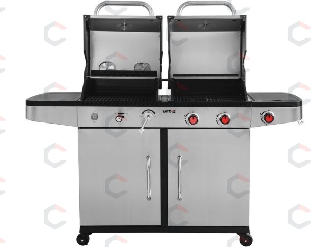 Lauko kepsninė / grilis | 2 viename | anglis / dujos | Nerūdijantis plienas | 8.2 kW (YG-20030) 4
