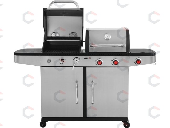 Lauko kepsninė / grilis | 2 viename | anglis / dujos | Nerūdijantis plienas | 8.2 kW (YG-20030) 5