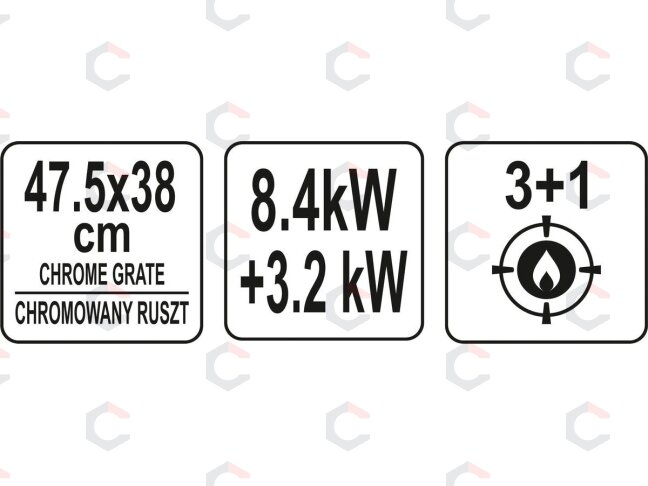 Lauko kepsninė / grilis | dujos | 3 + 1 | 11,6 KW (99646) 11