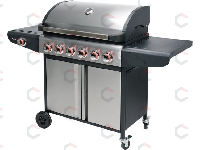 Lauko kepsninė / grilis | dujos | 6 + 1 | nerūdijantis plienas | 18,2 kW (99653)