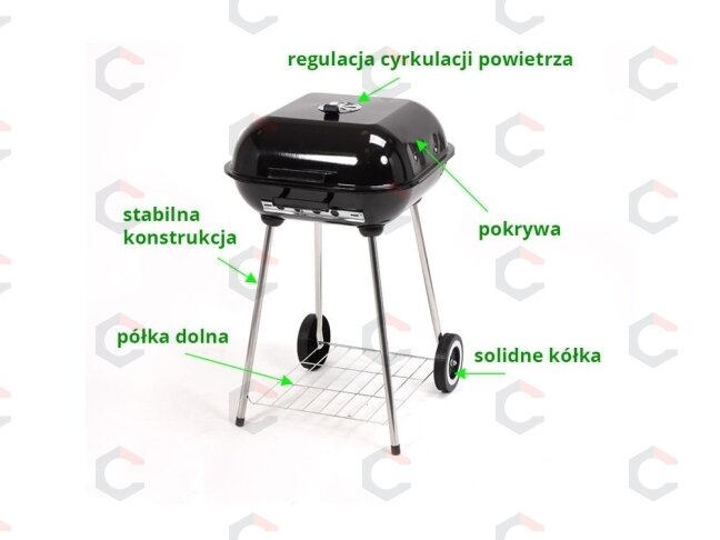 Lauko kepsninė / grilis | su dangčiu ir grotelėmis | 40X45 cm (99580) 3 Lauko kepsninė / grilis | su dangčiu ir grotelėmis | 40X45 cm (99580) 3