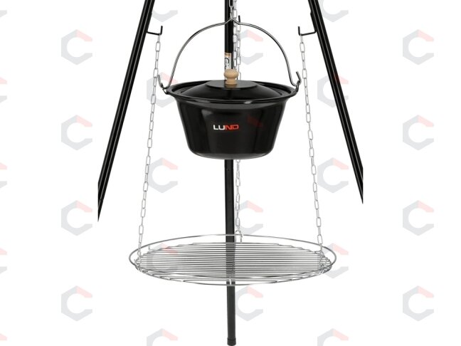 Lauko kepsninė / katiliukas su dangčiu | pakabinamas | 49 cm (99933) 1 Lauko kepsninė / katiliukas su dangčiu | pakabinamas | 49 cm (99933) 1