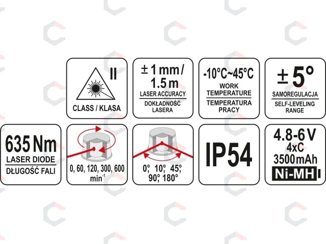 Lazerinis nivelyras | Motorinis rotorinis (YT-30430) 6 Lazerinis nivelyras | Motorinis rotorinis (YT-30430) 6