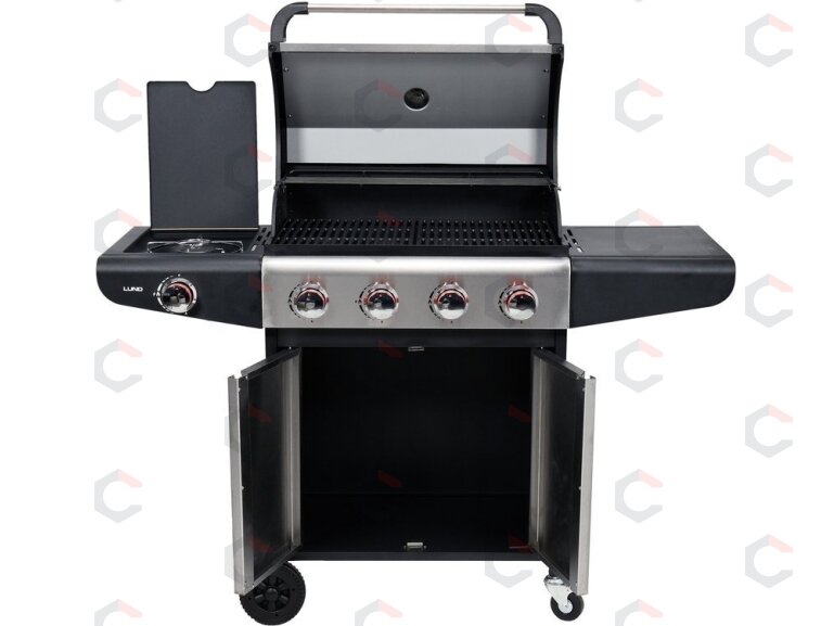 Lauko kepsninė / grilis | dujos | 3 + 1 | nerūdijantis plienas | 12,8 KW (99651) 1 Lauko kepsninė / grilis | dujos | 3 + 1 | nerūdijantis plienas | 12,8 KW (99651) 1