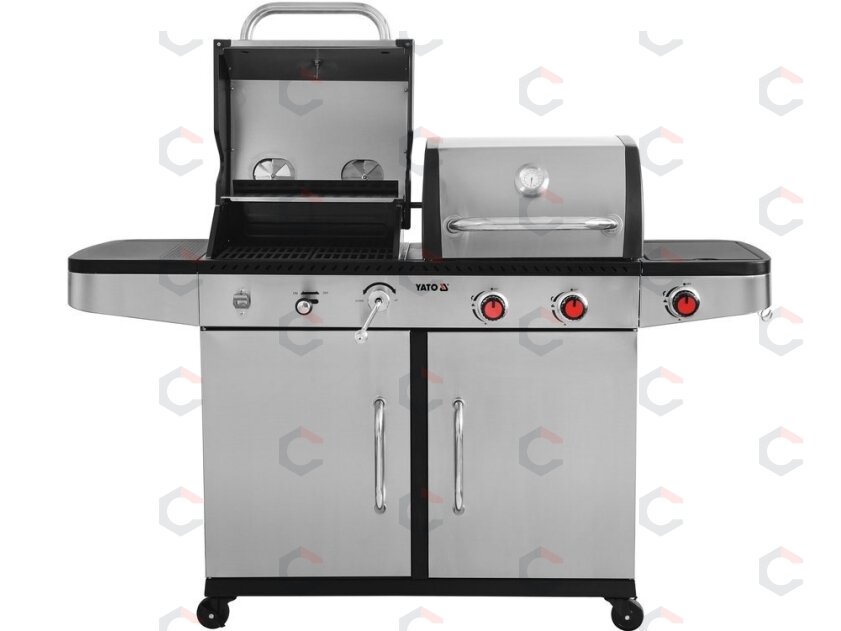 Lauko kepsninė / grilis | 2 viename | anglis / dujos | Nerūdijantis plienas | 8.2 kW (YG-20030) 5